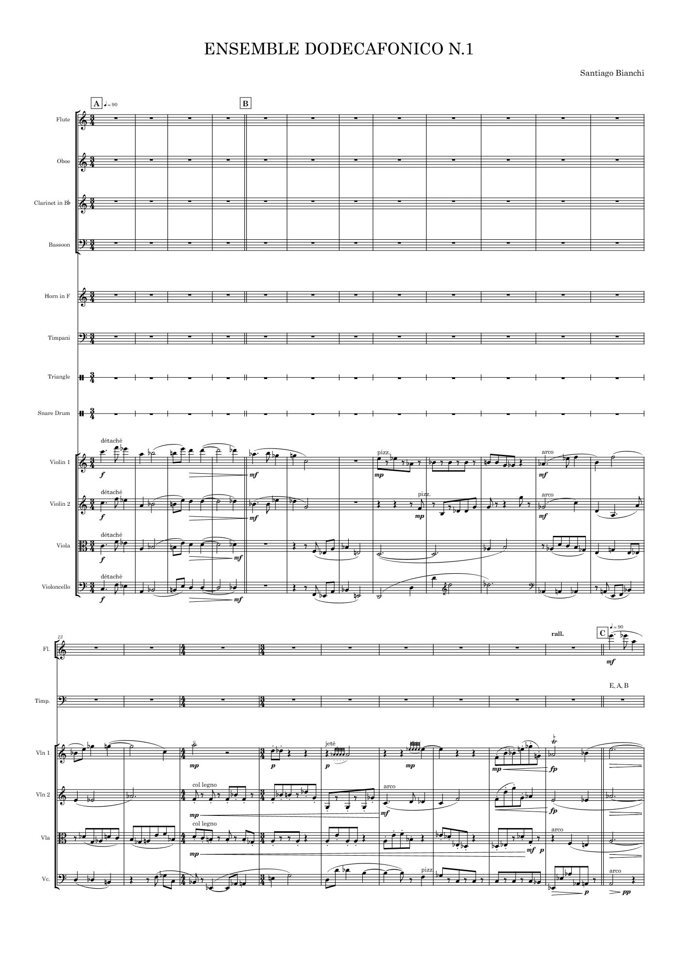 Ensemble Dodecafonico n.1, page 1 of 5