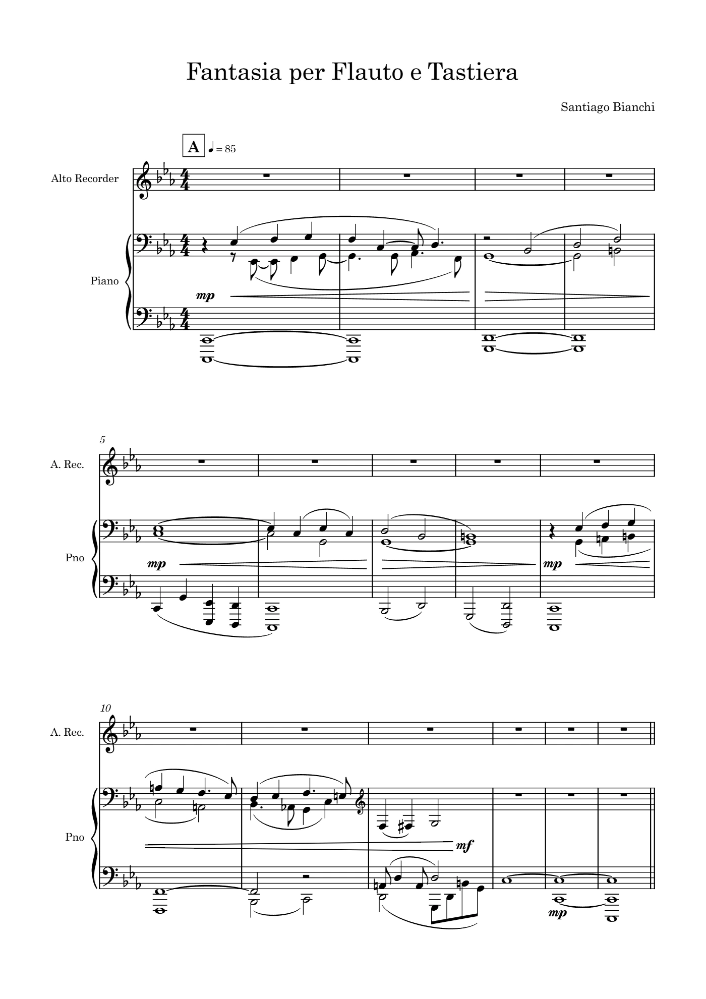 Fantasia per flauto e tastiera n.1, page 1 of 15