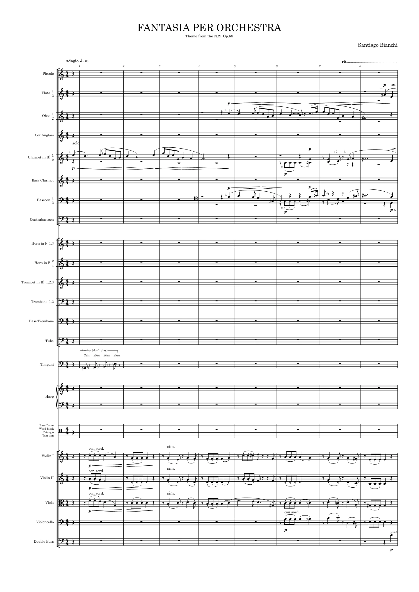 Fantasia per orchestra su tema di Schumann, page 1 of 11