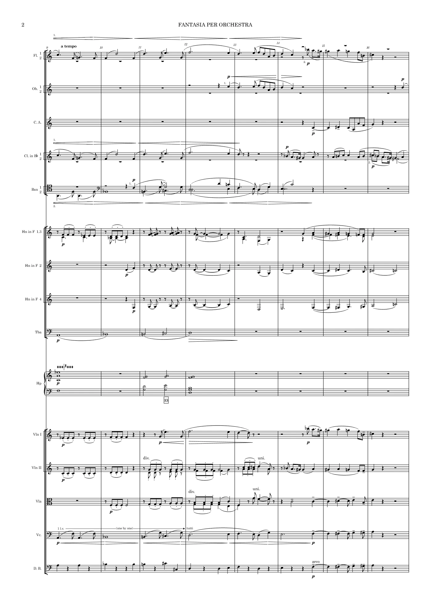 Fantasia per orchestra su tema di Schumann, page 2 of 11