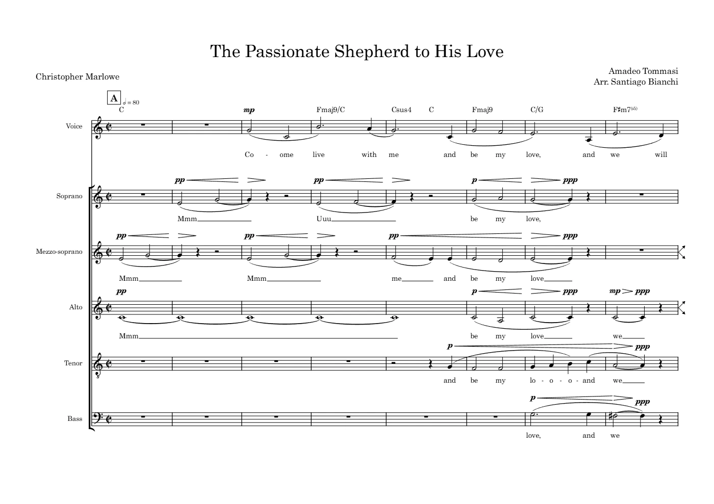 The Passionate Shepherd to His Love, page 1 of 5