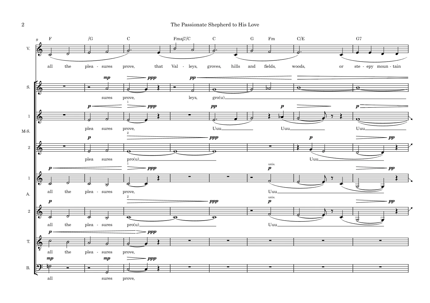 The Passionate Shepherd to His Love, page 2 of 5