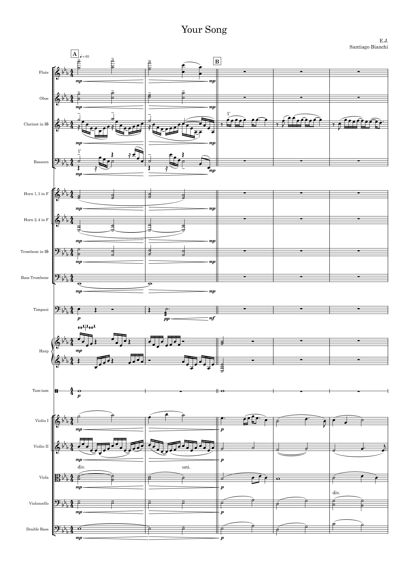 Your Song, page 1 of 4